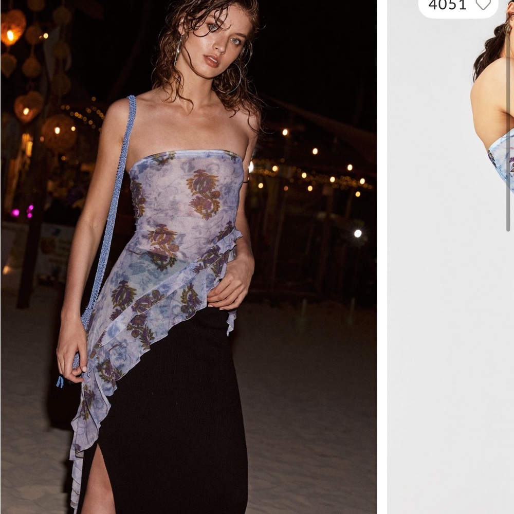 Free People Taylor Asymmetrical Tube Top